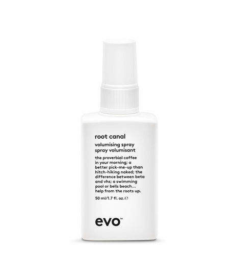 Picture of evo Root Canal Volumizing Spray - Texture Boost Supports Roots Natural Thickening Lightweight Hair Styling Spray - Travel Size, 50ml / 1.7fl.oz