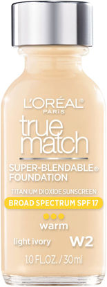 Picture of L'Oreal Paris Makeup True Match Super-Blendable Liquid Foundation, Light Ivory W2, 1 Fl Oz, 1 Count