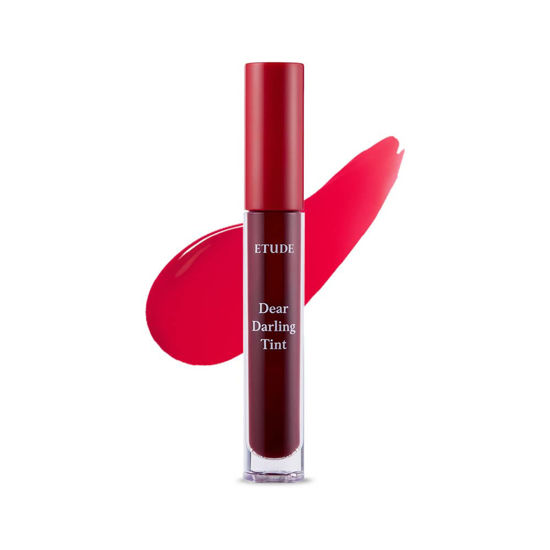 Picture of ETUDE Dear Darling Water Gel Tint Plum Red #PK002 (21AD)| Long-lasting Effect up with Fruity, Juicy, Moist, and Vivid coloring