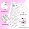 Picture of TDANCE Eyelash Extensions 4D Superior Lash Extensions Premade Fans Russion Volume Fans D Curl 0.07 Thickness Short Stem 8-15mm Mixed Length(Short Stem,4D-0.07-D,8-15mm)