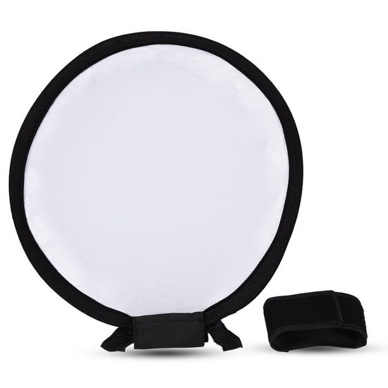 Picture of Flash Diffuser Light Softbox Camera Flash Light Photography Softbox Portable Multi Function Ring Flash Diffuser Mini Round Beauty Dish Dome for Speedlight Flashlight Suitable for Photography (30cm)