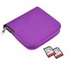 Picture of Eco-Fused Memory Card Case - Fits up to 44x SD, SDHC, Micro SD, Mini SD and 4X CF - Holder with 44 Slots (8 Pages) - for Storage and Travel - Microfiber Cleaning Cloth and Labels Included