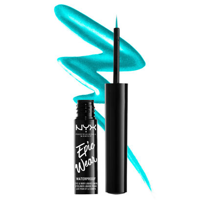 Picture of NYX PROFESSIONAL MAKEUP Epic Wear Metallic Liquid Liner, Long-Lasting Waterproof Eyeliner - Teal Metal