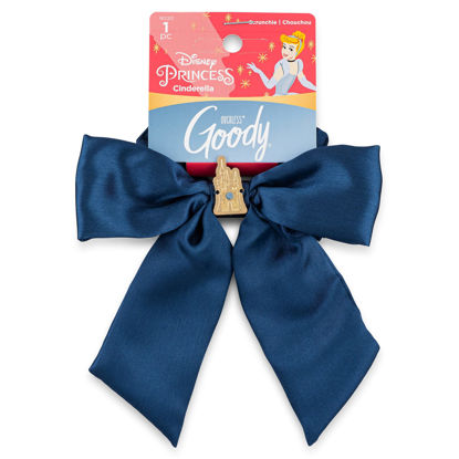 Picture of Goody Ouchless XL Scrunchie Bow - Disney Princess, Cinderella - Hair Accessories for Men, Women, Boys & Girls - Style With Ease & Keep Your Hair Secured for All-Day Comfort - For All Hair Types