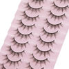 Picture of False Eyelashes Natural Wispy Manga Lashes Light Volume Fluffy Fake Eye Lashes 10 Pairs by Yawamica