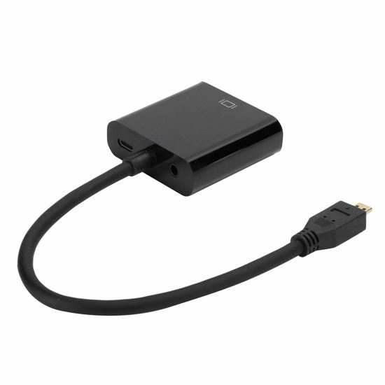 Picture of Serounder Micro HDMI to VGA Video Converter,Micro HDMI to VGA Video Converter Adapter 1080P,for Raspberry Pi 4B (Micro HDMI to VGA)