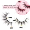 Picture of Veleasha Manga Lashes 10 Pairs Natural Look Fluffy False Eyelashes That Look Like Individual Clusters Soft Wispy Lashes Faux Mink Lashes Pack | 6D75