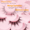 Picture of Veleasha Manga Lashes 10 Pairs Natural Look Fluffy False Eyelashes That Look Like Individual Clusters Soft Wispy Lashes Faux Mink Lashes Pack | 6D75