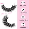 Picture of Short Cat Eye Lashes Fluffy Mink Lashes Natural Look Wispy False Eyelashes 15mm D Curl Volume Extension Fluffy Fox Eye Fake Eyelashes Extension by Geeneiya