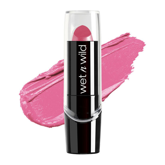 Picture of wet n wild Silk Finish Lipstick, Hydrating Rich Buildable Lip Color, Formulated with Vitamins A,E, & Macadamia for Ultimate Hydration, Cruelty-Free & Vegan - Pink Ice (Carded)