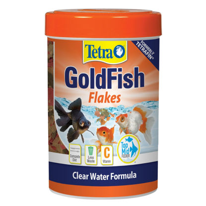 Picture of Tetra Goldfish Flakes, Nutritionally Balanced Diet For Aquarium Fish, Vitamin C Enriched Flakes, 0.42 oz