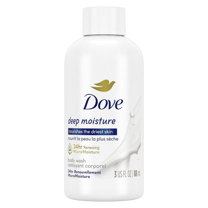 Picture of Dove Body Wash Deep Moisture for Dry Skin Body Wash with 24hr Renewing MicroMoisture Nourishes The Driest Skin 3 oz