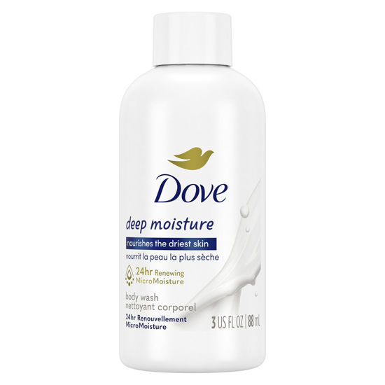 Picture of Dove Body Wash Deep Moisture for Dry Skin Body Wash with 24hr Renewing MicroMoisture Nourishes The Driest Skin 3 oz