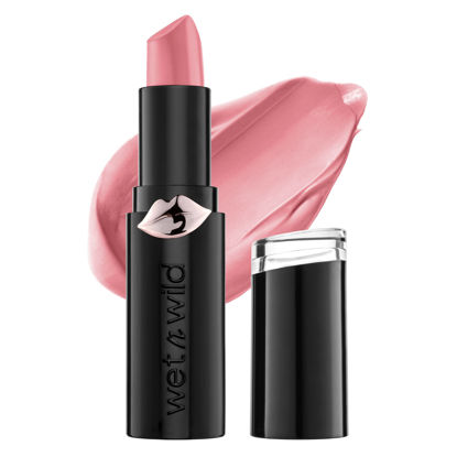 Picture of wet n wild Mega Last Matte Lip Color, Semi Matte Hyaluronic Acid Infused, Long Lasting Full Coverage for a Nourishing Pout, Cruelty-Free & Vegan - Think Pink