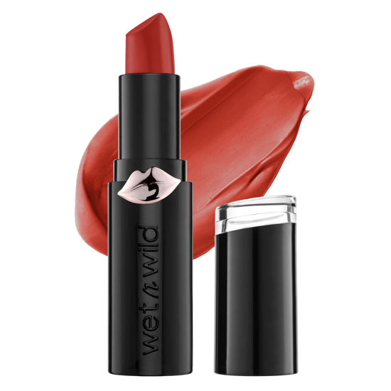 Picture of wet n wild Mega Last Matte Lip Color, Semi Matte Hyaluronic Acid Infused, Long Lasting Full Coverage for a Nourishing Pout, Cruelty-Free & Vegan - Red Velvet