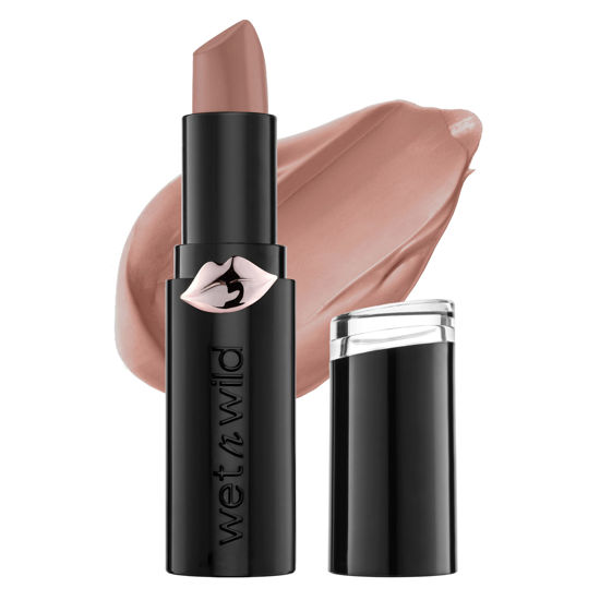 Picture of wet n wild Mega Last Matte Lip Color, Semi Matte Hyaluronic Acid Infused, Long Lasting Full Coverage for a Nourishing Pout, Cruelty-Free & Vegan - Skin-ny Dipping