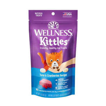 Picture of Wellness Kittles Crunchy Natural Grain Free Cat Treats, Tuna & Cranberry, 2-Ounce Bag