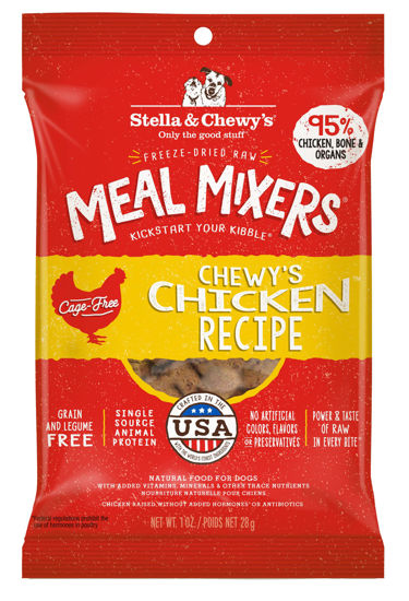 Picture of Stella & Chewy's Freeze Dried Raw Chewy’s Chicken Meal Mixers - Dog Food Topper for Small & Large Breeds - Grain Free, Protein Rich Recipe - 1 oz Bag