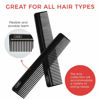 Picture of GOODY Ace Hair Dressing Comb - 7.5 Inch, Black - Great for All Hair Types - Fine Comb Teeth for Thin to Medium Hair