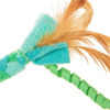 Picture of Petlinks Fleecy Fun Braided Fleece & Feather Cat Toy - Blue/Green, One Size