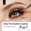 Picture of Beetles Eyelashes Easy Lashes Easy Trio Lash Clusters False Eyelashes Animal Magic 3 Pairs of Mixed Natural Lash Clusters with tweezers Fake Lashes for Women Eyelash Extension Kit Individual Lashes