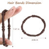 Picture of OHCISP Boho Hair Ties, 20 PCS of 4 Styles Cute Bands for Thick or Thin Hair, No Damage Elastic Bracelets, Brown Hair Accessories for Girls and Women