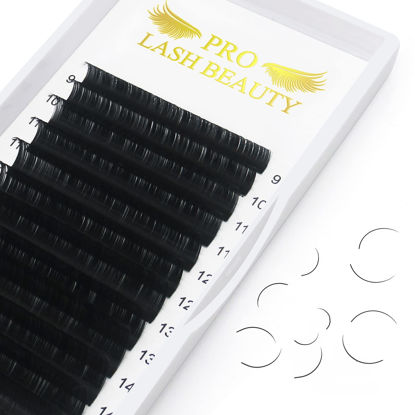 Picture of Eyelash Extension, Classic Lash Extensions C-0.18-18 Single Lash Extensions 0.15/0.18/0.20 Individual Lashes C/D Curl (C-0.18,18mm)