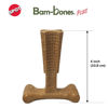 Picture of SPOT Bam-bones PLUS T Bone - Bamboo Fiber & Nylon, Durable Long Lasting Dog Chew for Aggressive Chewers - Great Toy for Adult Dogs & Teething Puppies under 30lbs, Non-Splintering, 4in, Beef Flavor