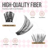 Picture of LASHVIEW Lash-Extension-Clusters 120pcs D Curl Lash Clusters Natural Look Cluster Lashes Extensions Super Thin Band & Soft Lashes Reusable 9-16mm MIX (40D)