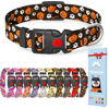 Picture of Grepad Cute Floral Dog Collar for Small Medium Large Dogs,Girl Female Dog Collars Soft Patterns Adjustable Pet Collar with Quick Release Safety Buckle for Puppy Breed Boy Dogs,Pumpkin,S