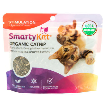 Picture of SmartyKat Organic Catnip for Cats & Kittens, Resealable Pouch - 0.5 Ounce