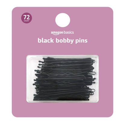 Picture of Amazon Basics Bobby Pins in Case Black 72 Count