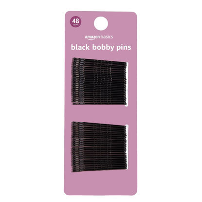 Picture of Amazon Basics Bobby Pins Black 48 Count