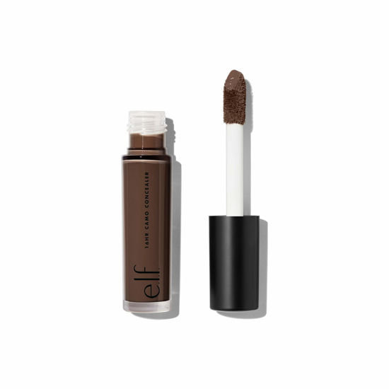 Picture of e.l.f. 16HR Camo Concealer, Full Coverage & Highly Pigmented, Matte Finish, Rich Ebony, 0.203 Fl Oz (6mL)