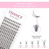 Picture of TDANCE Cluster Lashes D Curl DIY Eyelash Extension 8-16mm Mix Volume Lash Clusters Soft Reusable Lashes Comfortable Natural Lashes Individual Lashes Easy to Use at Home (T007,D,8-16mm)