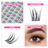 Picture of Natural Cluster Lashes Wispy CC Curl 9-11MM Mixed Lengths lash clusters Eyelash Extension Individual DIY Lash Extension at Home