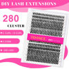 Picture of TDANCE Lash Clusters DIY Eyelash Extensions 280 Pcs 30D+40D Cluster Lashes C D Curl Individual Lashes Cluster Reusable Soft & Comfortable DIY Lash Extensions at Home(30D+40D-0.07D-10-16mm)