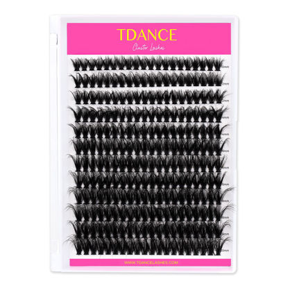 Picture of TDANCE Thick Lash Clusters DIY Eyelash Extensions 240 Pcs Cluster Lashes Individual Reusable Mega Volume DIY Lash Extensions at Home(Thick 50D,10-20mm)