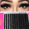 Picture of TDANCE Thick Lash Clusters DIY Eyelash Extensions 240 Pcs Cluster Lashes Individual Reusable Mega Volume DIY Lash Extensions at Home(Thick 50D,10-20mm)