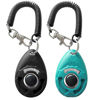 Picture of HoAoOo Pet Training Clicker with Wrist Strap - Dog Training Clickers (New Black + Blue)