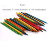 Picture of Borogo 100 Pcs Orange Wood Nail Sticks Double Sided Multi Functional Cuticle Pusher Manicure Pedicure Tool for Manicure Pedicure Multicolor