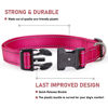 Picture of Reflective Dog Collar with Buckle Adjustable Safety Nylon Collars for Small Medium Large Dogs, Pink S