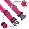 Picture of Reflective Dog Collar with Buckle Adjustable Safety Nylon Collars for Small Medium Large Dogs, Pink S