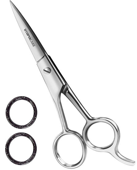 Picture of Utopia Care Hair Cutting and Hairdressing Scissors 3.5 Inch, Premium Stainless Steel shears with smooth Razor & Sharp Edge Blades, for Salons, Men & Women, Kids, Adults, & Pets Silver,