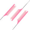 Picture of Rat Tail Combs Set - 3 Pack Long Steel Pin Combs for Hair Stylists, Parting and Teasing, Great for All Hair Types (Pink)