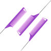 Picture of Rat Tail Steel Pin Teasing Combs Set: 3 Pack Hair Styling Combs for Parting and Teasing All Hair Types (Purple)