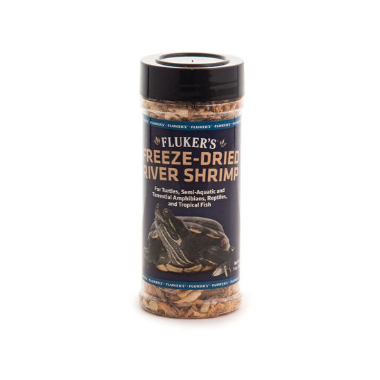 Picture of Fluker's Freeze Dried River Shrimp, Nutrient-Packed, Ideal for Lizards, Reptiles, Birds, Fish, Hedgehogs, 1.7 oz