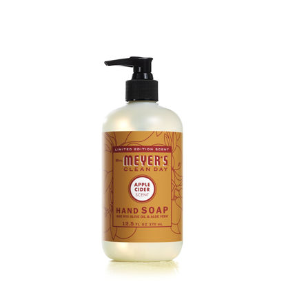 Picture of Mrs. Meyer's Clean Day Liquid Hand Soap, Cruelty Free & Biodegradable Hand Wash Made with Essential Oils, Apple Cider Scent, 12.5 Fl oz Bottle (Pack of 1)