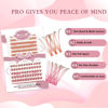 Picture of 168 Pcs Colored Lash Clusters 2 Colors Mixed Cluster Lashes That Look Like Extensions Dramatic Cosplay Lashes for DIY Individual Lash Extensions at Home Thin Band and Soft (Orange+Pink, D-10-16mix)