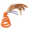 Picture of Petlinks Batty Boing Soft Spring & Feather Cat Toy - Orange, One Size